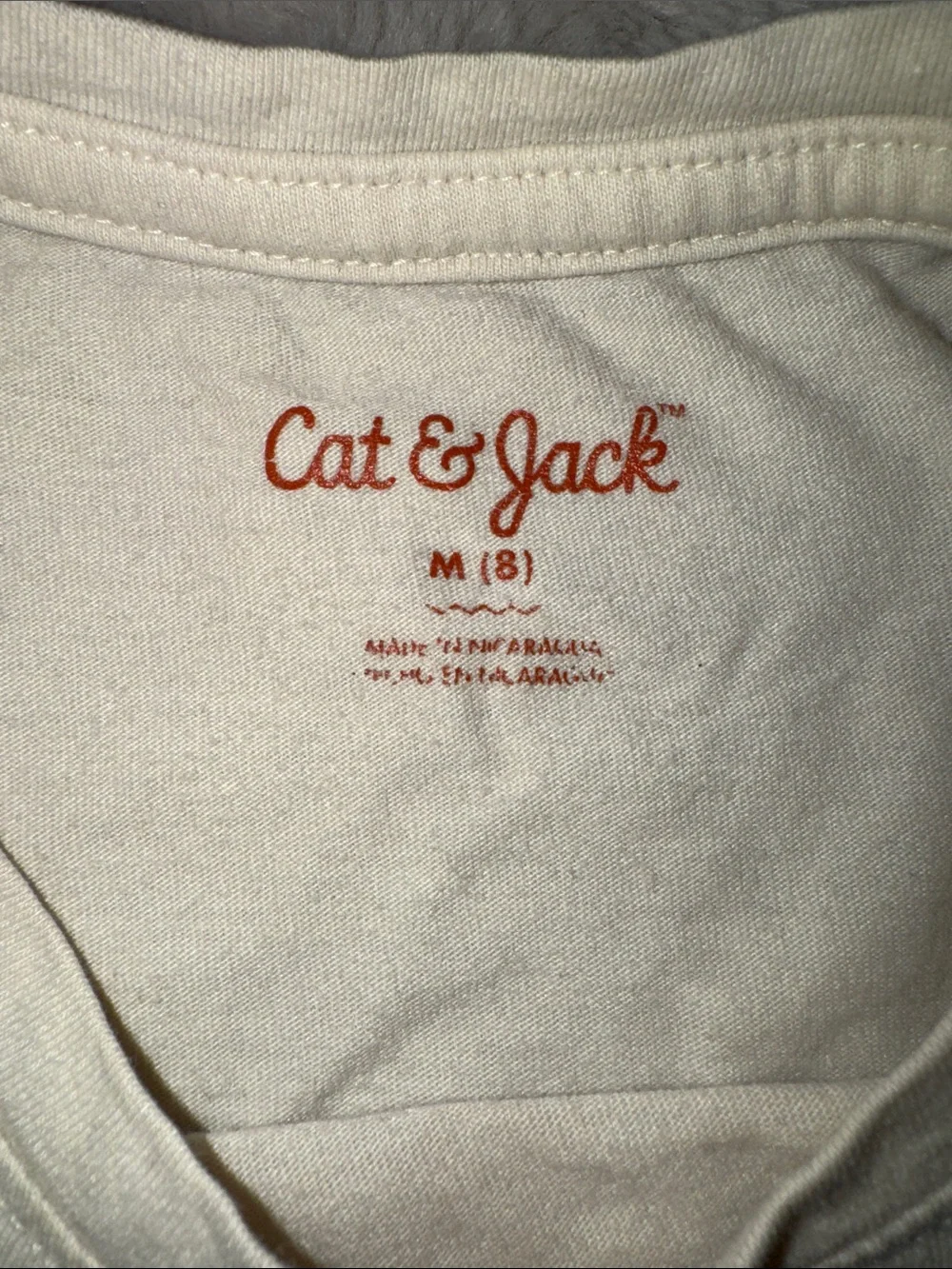 Cat & Jack Cream Tee with Yellow, Pink and Blue Sunrise Graphic